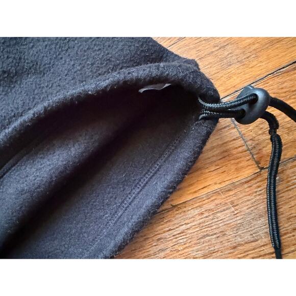 Navy Blue/Black Fleece Hood w/Drawstring sz OS (Unisex) - Picture 10 of 12